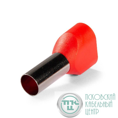 Наконечник штыревой втулочный изолированный НШВИ(2) 10-14 ЕВРО красн. КВТ 103250