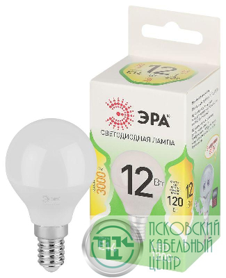 Лампа светодиодная GREEN LINE P45-12W-830-E14 GL 12Вт шар 3000К свет тепл. E14 Эра Б0067042