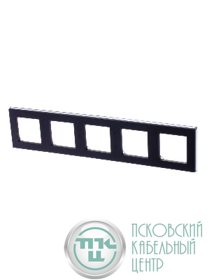 Рамка Levit 5п антрацит/дым. черн. ABB 2CHH015050A6063