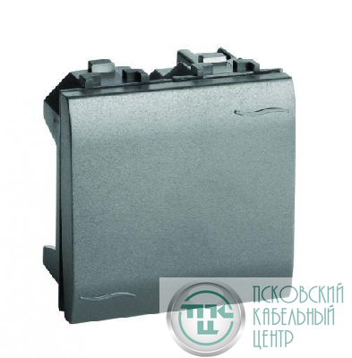 Выключатель 1-кл. 2п 2мод. Brava 16А IP20 черн. DKC 77132N