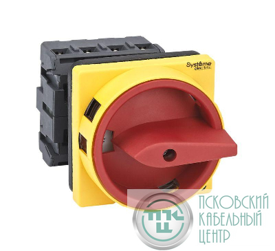 Выключатель-разъединитель 4п 32А IP20 с красн. рукоят. на дверцу 4 винтами с замком SE MSD32410R