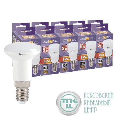 Лампа светодиодная PLED-SP 5Вт R39 3000К тепл. бел. E14 230В 50Гц (уп.10шт) JazzWay 1034458