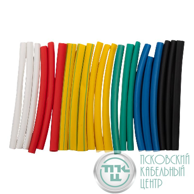 Трубка термоусадочная PTT 6/3-10-21 SET7 (ТУТнг 6/3) набор 7 цветов по 3шт 10см (уп.21шт) JazzWay 5075825