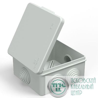 Коробка распределительная ОП 100х100х50мм безгалоген. (HF) для прямого монтажа сер. Промрукав 40-0302