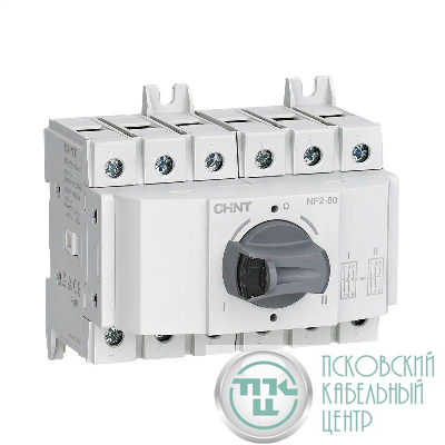 Выключатель-разъединитель 3п 63А NF2-63/HHRIM32 I-0-II 3P реверсивн. со стандарт. ручкой на DIN-рейку или монтаж. плату (R) CHINT 324174