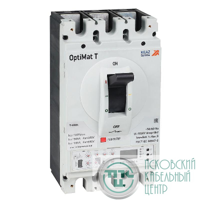 Выключатель автоматический для защиты двигателя OptiMat T400L ETE-M 400A 3P КЭАЗ 355936