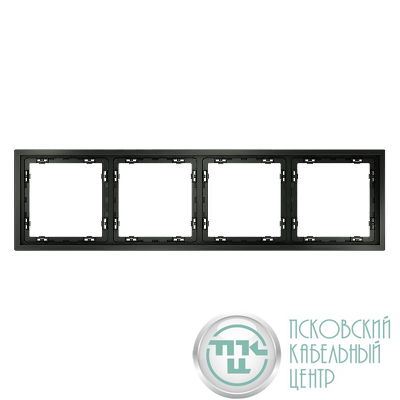 Рамка 4-м S70 пластик. титан Voltum VLS100406