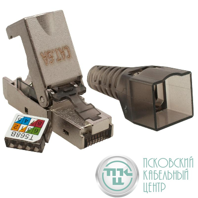 Коннектор 8P8C STP кат.6A RJ-45 безынструментальный (DIY) SUPRLAN 10-0240-1