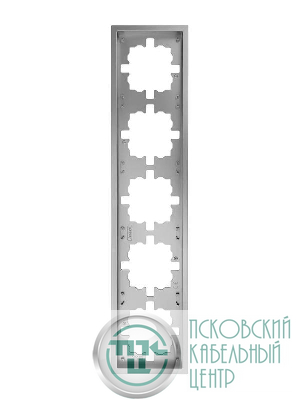 Рамка 5-мест. горизонт. ZIMA сер. матов. LEZARD 704-7400-150