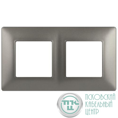 Рамка 2-м Elegance 14-5002-16 для розеток и выключателей титан Эра Б0065815