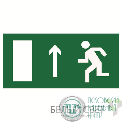 Пластина BL-3517.E12 "Направление к эвакуационному выходу прямо (лев.)" Белый свет a12897