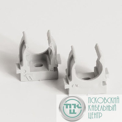 Держатель для труб (клипса) d16мм для монтажн. пистолета сер. (уп.100шт) TOKOV ELECTRIC TKE-LC-16-ZP-C06/100