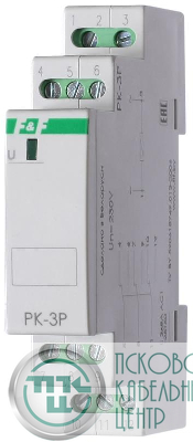 Реле промежуточное PK-3P 230В 50Гц 3х8А 3перекл. IP20 монтаж на DIN-рейке 35мм F&F EA06.001.023