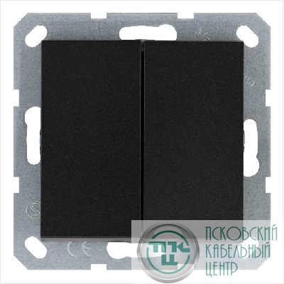 Переключатель перекрестный 2-кл. 10А IP20 механизм антрацит Jasmart G3014B