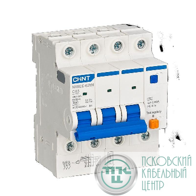 Выключатель автоматический дифференциального тока 4п (3P+N) C 25А 30мА тип A 6кА АВДТ NXBLE-63YH C25 электрон. (R) CHINT 539761
