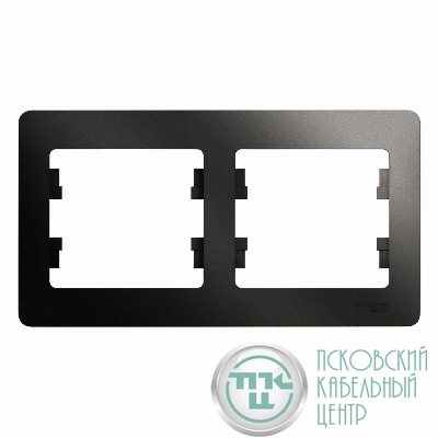 Рамка 2-м Glossa горизонт. антрацит SE GSL000702