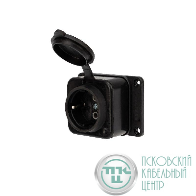 Розетка штепсельная влагозащ. с/з 16А IP54 каучук Rexant 111-111