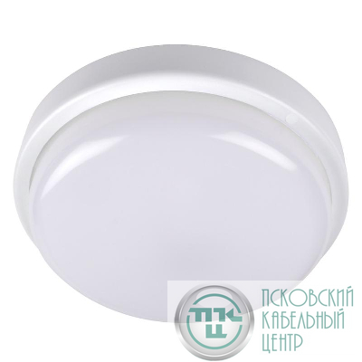 Светильник светодиодный "Банник" PBH-PC2-RS SENSOR 12Вт 4000К IP65 ЖКХ ДБП кругл. пылевлагозащ. с микроволнов. датчиком бел. JazzWay 2850584A