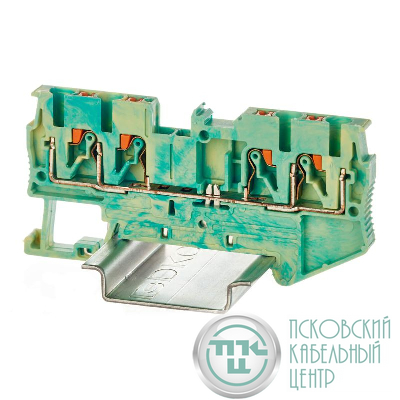 Клемма заземления зажим push-in 4 точки подключения 2.5кв.мм DKC VPR-2.5-QUATTRO-PE