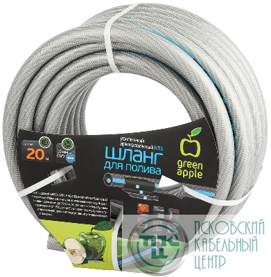 Шланг усиленный армированный NTS 12мм (1/2дюйм) х 20м (1-4-6х2=48) GATH-1220 Green Apple Б0059143