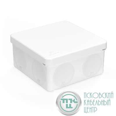 Коробка распределительная 100х100х50 для прямого монтажа безгалоген. двухкомп. (HF) бел. Промрукав 60-0300-9003