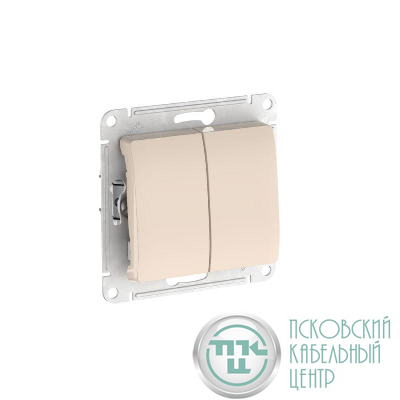 Выключатель 2-кл. Glossa (сх. 5) 10AX быстрозажим. клем. механизм беж. SE GSL000251S