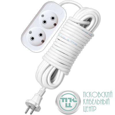 Удлинитель 2х10м без заземл. 10А IP20 Е-202 ПВС 2х1 АБС-пластик UNIVersal 9634265