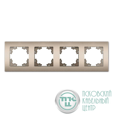 Рамка 4-м Афина универс. шампань Universal A0046-Br