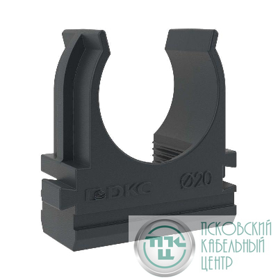 Держатель для труб (клипса) d20мм с защелкой черн. DKC 51020N