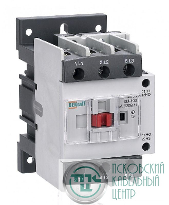 Контактор КМ-103 40А кат. 220В AC 1НО+1НЗ AC-3 DEKraft 22128DEK