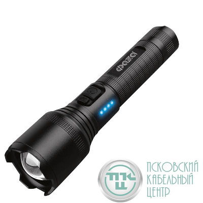 Фонарь аккумуляторный AccuF1-L15WZ-bk 15Вт XHP60 800Лм Li-ion 18650 3.7В 1200мАч (5режимов; с функцией ZOOM; кабель USB-Type-C в комплекте) черн. IPX4 ФАZА 5050402