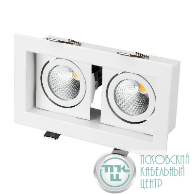 Светильник светодиодный CL-KARDAN-S180x102-2x9W Day WH 38 deg IP20 металл Arlight 024138