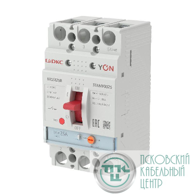 Выключатель автоматический в литом корпусе YON MGS125 3P 20-25А 18кА YON MGS125B-3TAMF0025