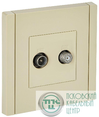Розетка 2-м TV+SAT FORTE&PIANO FP438 ваниль IEK FP-AF20-O-K10
