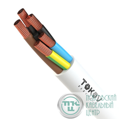 Провод TOKOV ELECTRIC ПВС 5х0.75(4х0.75+1х0.75) 380В Б (бухта) (м) 1945503