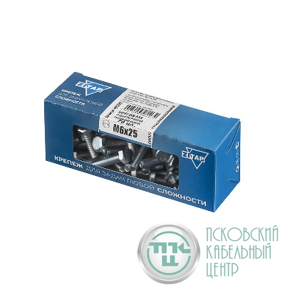 Болт с шестигранной головкой М6х25 DIN 933 оцинк. (уп.70шт) Zitar 105202