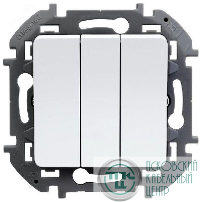 Выключатель 3-кл. Inspiria 10АХ 250В винтов. зажимы бел. IEK 673540