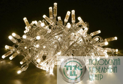 Гирлянда "Нить" 10м 100LED тепл. бел. IP44 провод прозр. 230В с контроллером 8 режимов IEK LGDU111-1-100-10-T-S-44
