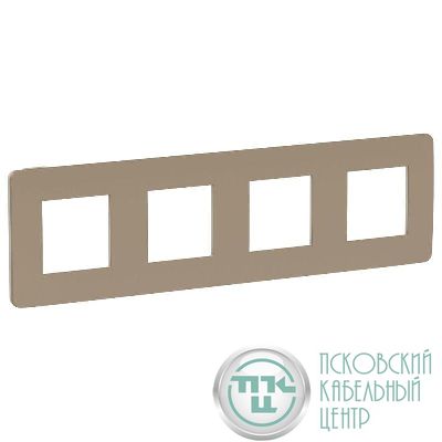 Рамка 4-м UNICA STUDIO песочн./беж. SchE NU280827