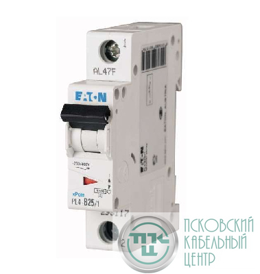 Выключатель автоматический модульный 1п C 50А 4.5кА PL4-C50/1 EATON 293129