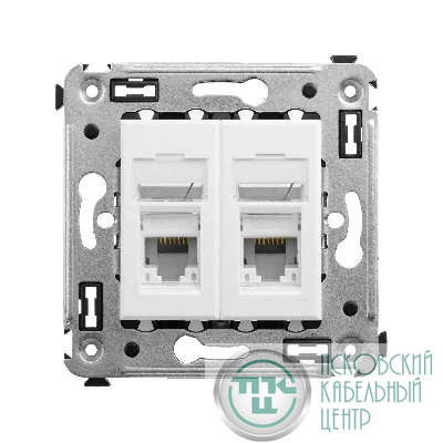 Розетка 2-м RJ-45 СП кат.5e Avanti "Белое облако" DKC 4400464