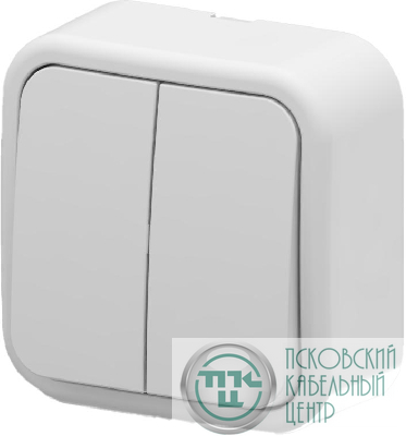 Выключатель 2-кл. ARIA IP20 бел. ARVIA 25 01 1000 202
