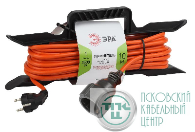 Удлинитель-шнур на рамке 1х10м с заземл. 16А IP20 UFx-1e-3х1.5-10m ПВС 3х1.5 Эра Б0046828