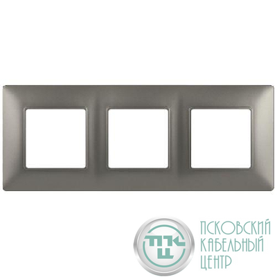 Рамка 3-м Elegance 14-5003-16 для розеток и выключателей титан Эра Б0065817