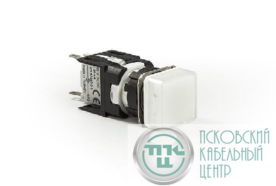 Арматура сигнальная 16мм квадратная 12-24 AC/DC бел. EMAS D050KXB