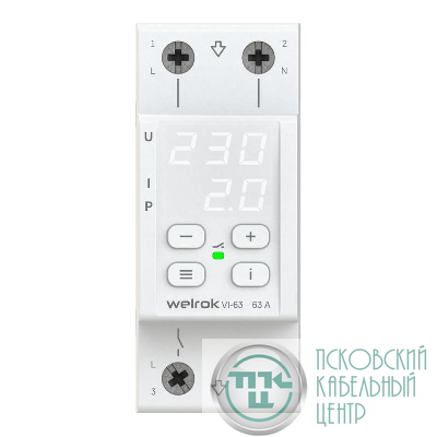 Реле напряжения с контролем тока VI-63 Welrok 4660251140274