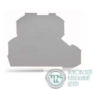 Пластина торцевая промежут. толщина 0.8мм сер. (уп.25шт) WAGO 2002-2291