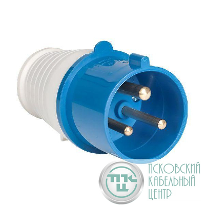 Вилка переносная 023 32А 2P+PE 220В IP44 EKF ps-023-32-220