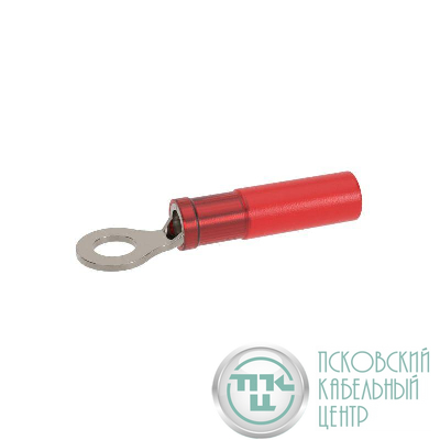 Наконечник кольцевой с изолированным фланцем ТУТ для жилы 0.5-1.5кв.мм с отверстием под винт М4 (НКИ-ТУТ) DKC IRCL-1.5-4HS