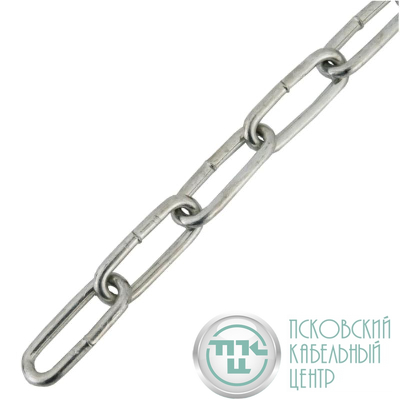 Цепь длиннозвенная DIN 763 (LLC) 5мм-накл. (уп.32м) Tech-KREP 103333